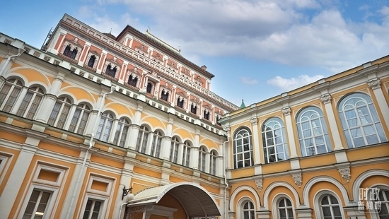  △當(dāng)?shù)貢r(shí)間3月21日，莫斯科，克里姆林宮。（總臺央廣記者潘毅拍攝）