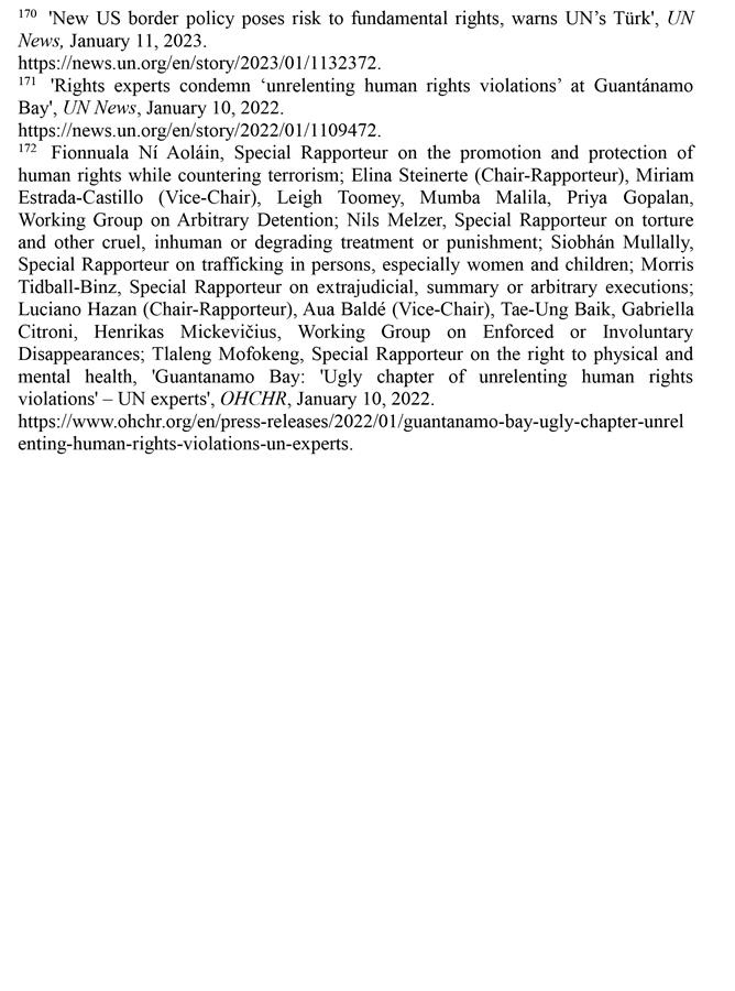 （圖表）［2022年美國侵犯人權報告］《2022年美國侵犯人權報告》注釋（14）