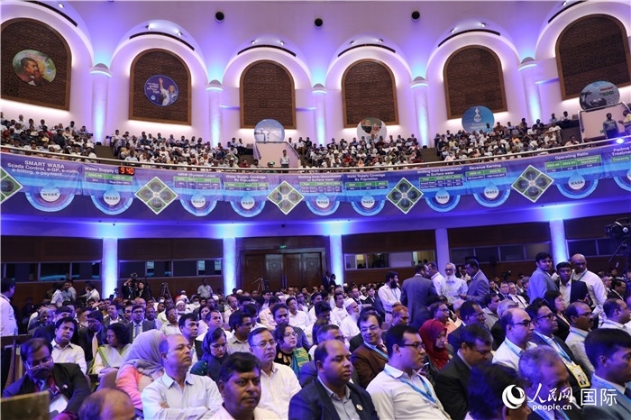 7月13日，達(dá)舍爾甘地污水處理廠項(xiàng)目竣工典禮舉行。人民網(wǎng)記者 孫廣勇攝