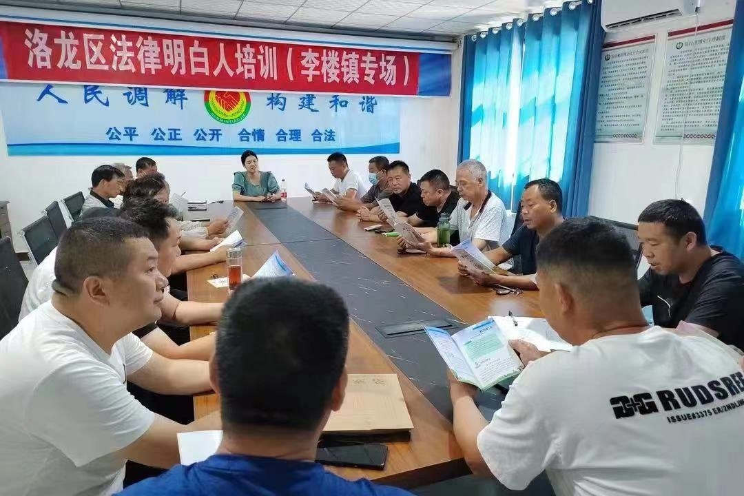 河南省洛陽市洛龍區(qū)李樓司法所開展《民法典》專題普法講座暨“法律明白人”培訓。河南省司法廳供圖