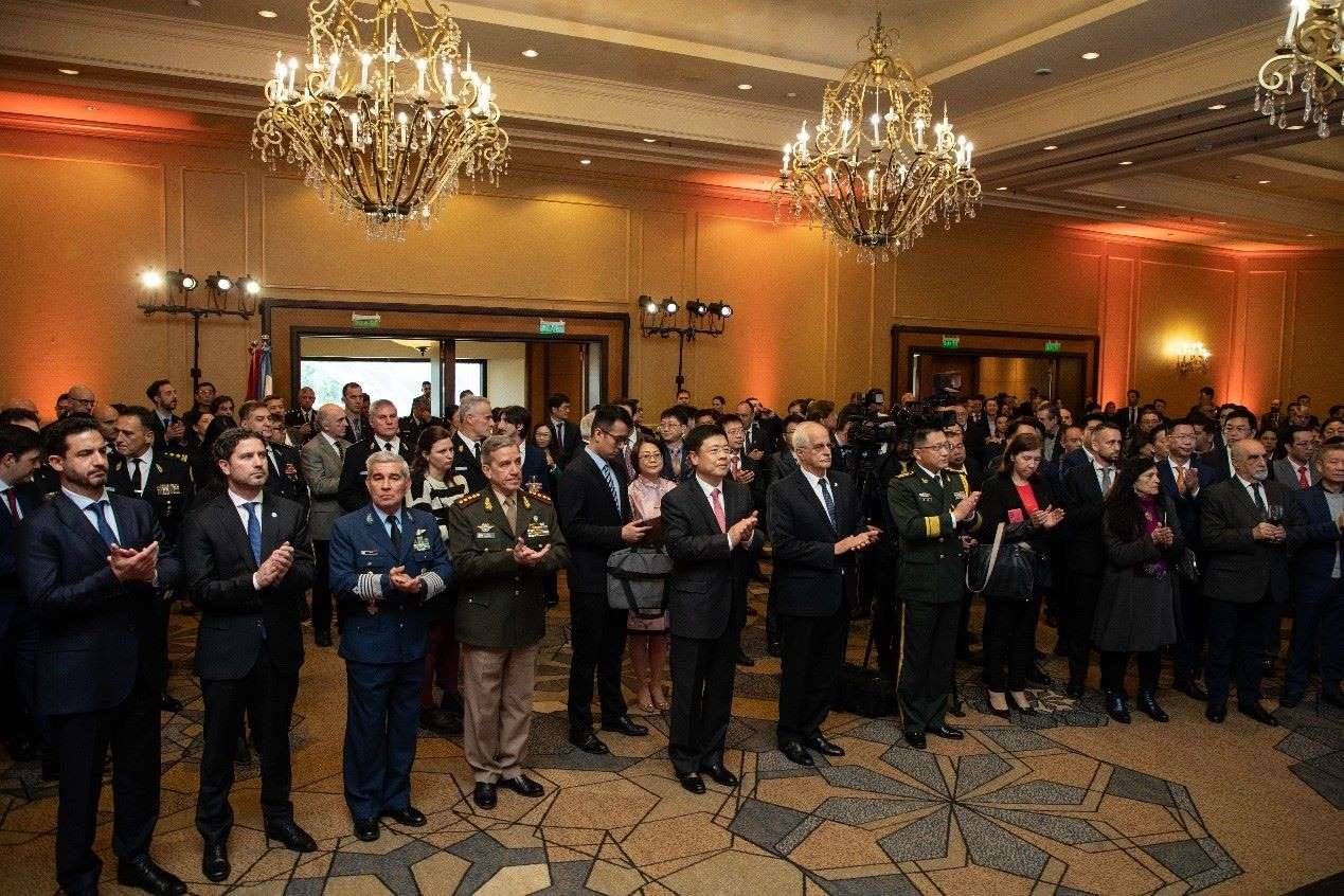 招待會現(xiàn)場氣氛熱烈友好。中國駐阿根廷大使館供圖