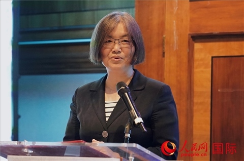 薛伶致辭。人民網(wǎng) 郭錦標(biāo)攝