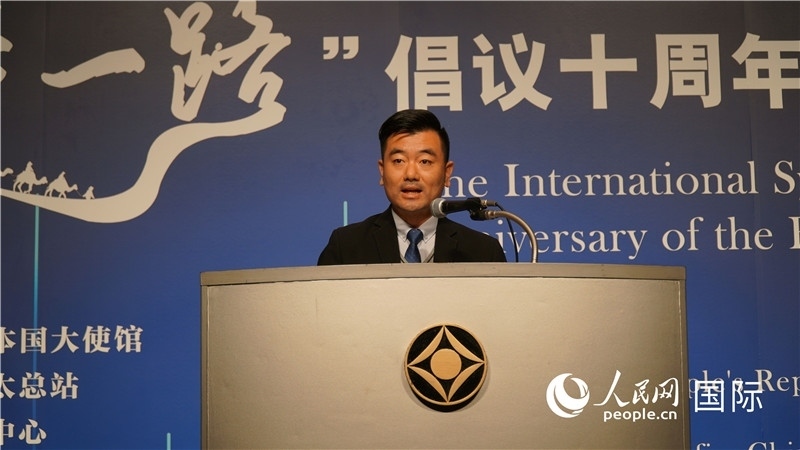 泰中“一帶一路”研究中心主任威倫發(fā)言。人民網(wǎng) 蔣曉辰攝