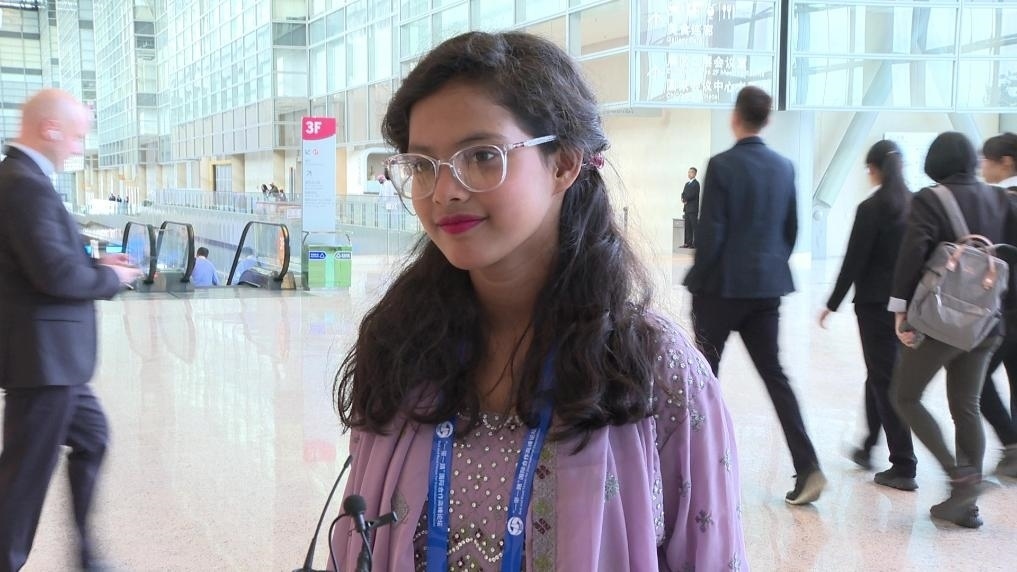 阿里法·沁在參加第三屆“一帶一路”國(guó)際合作高峰論壇民心相通專(zhuān)題論壇后接受記者采訪。