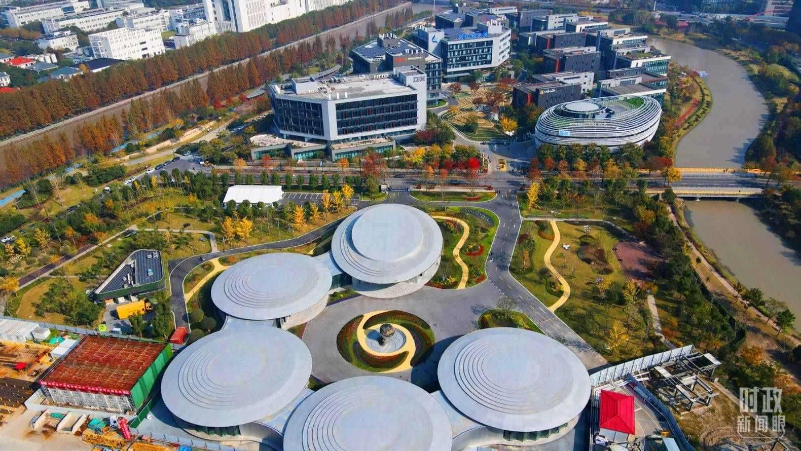 △張江科學城未來公園。（總臺央視記者范凱拍攝）