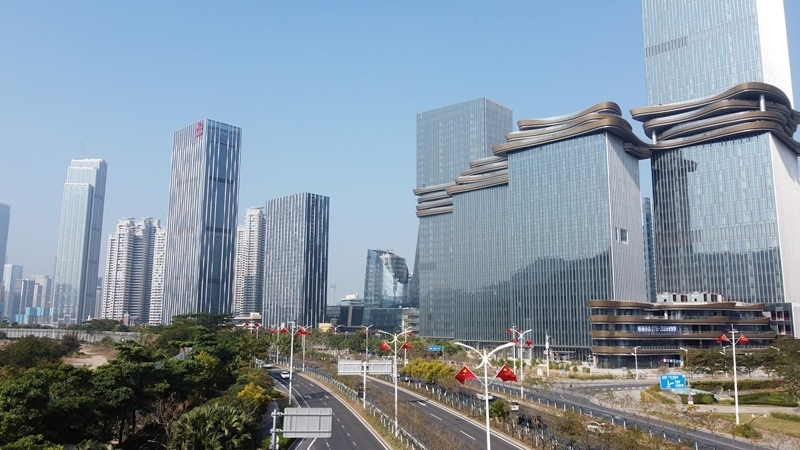 2024年1月1日，廣東珠海，橫琴粵澳深度合作區(qū)樓群。