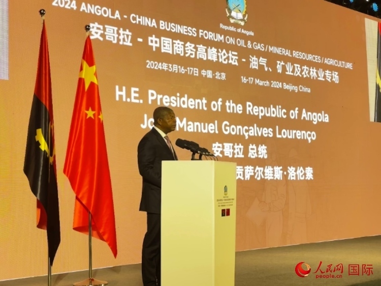 安哥拉總統(tǒng)若昂·曼努埃爾·貢薩爾維斯·洛倫索。人民網(wǎng)記者 張榮攝