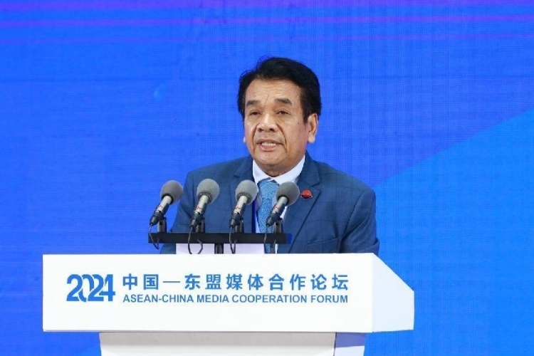 韓桑阿致辭。中國外文局供圖