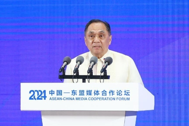 吉米致辭。中國外文局供圖