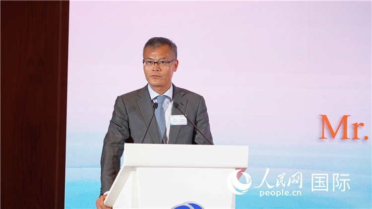 中國(guó)駐南非使館鄭冰開(kāi)公使發(fā)言。 人民網(wǎng) 張茜 攝