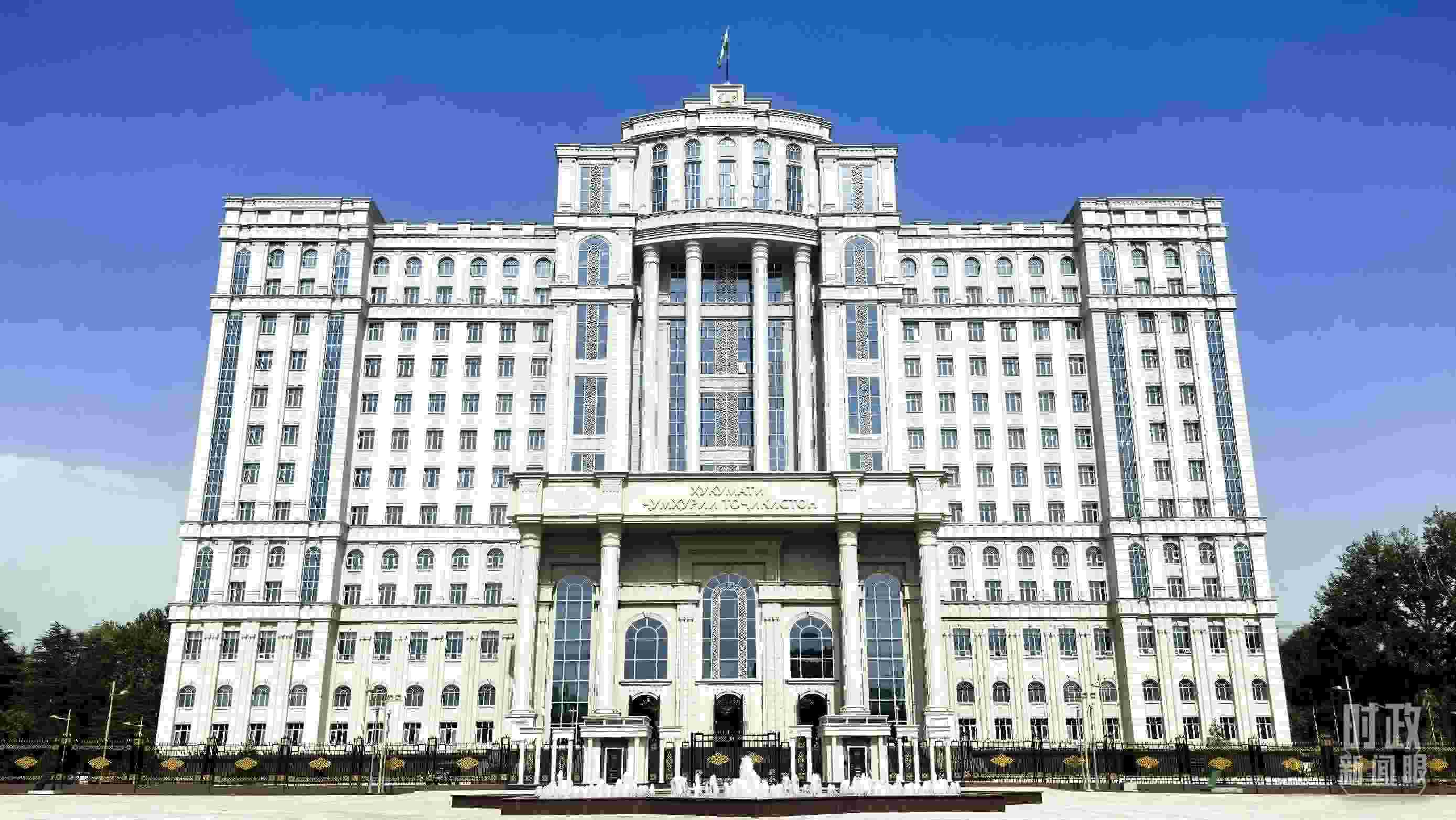 △中方援建塔政府大樓。（總臺央視記者鄂介甫拍攝）