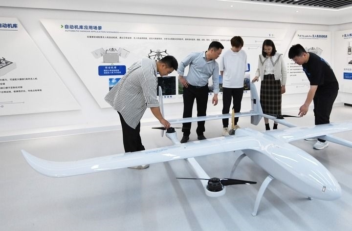 這是中科安飛（合肥）科技有限公司生產(chǎn)的無(wú)人機(jī)產(chǎn)品。（2024年5月16日攝）新華社發(fā)（郭如琦 攝）