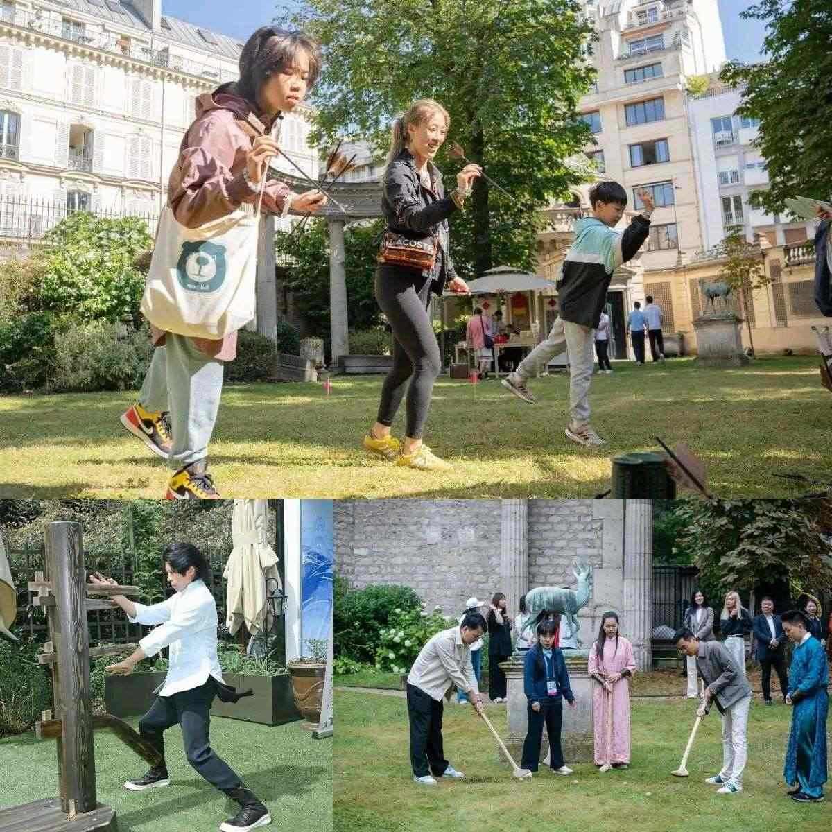 中國(guó)傳統(tǒng)體育項(xiàng)目互動(dòng)體驗(yàn)區(qū)樂(lè)趣橫生?！爸袊?guó)之家”供圖