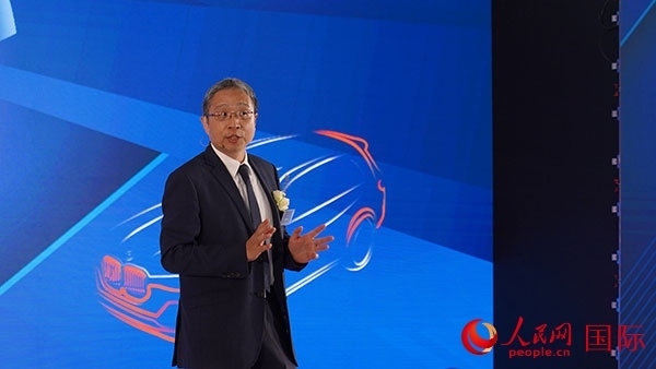 延鋒彼歐總經(jīng)理倪建華致辭。人民網(wǎng) 張茜攝