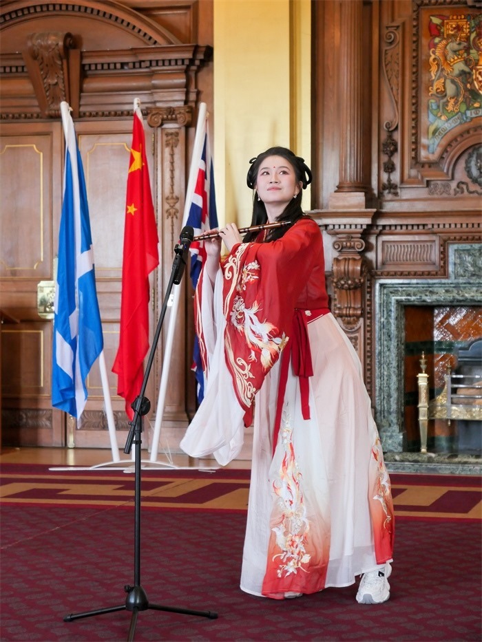 《長(zhǎng)城魂》在愛(ài)丁堡市政廳演出。主辦方供圖