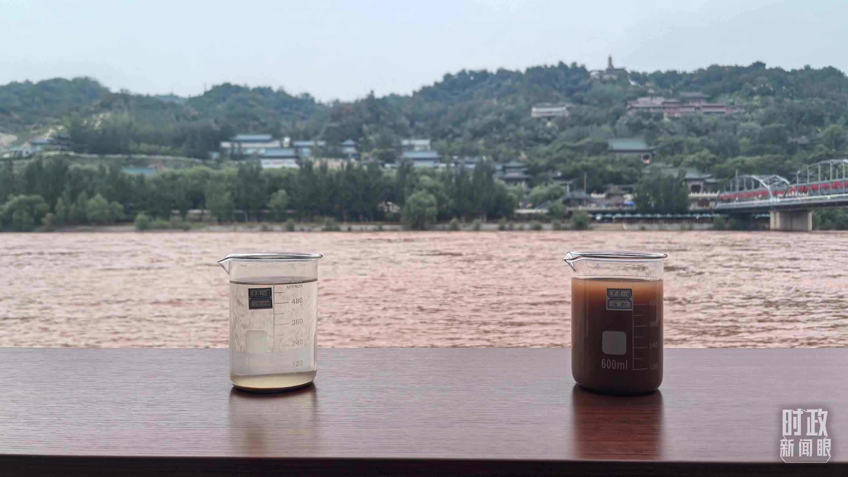 △黃河水質(zhì)監(jiān)測。（總臺央視記者陸泓宇拍攝）