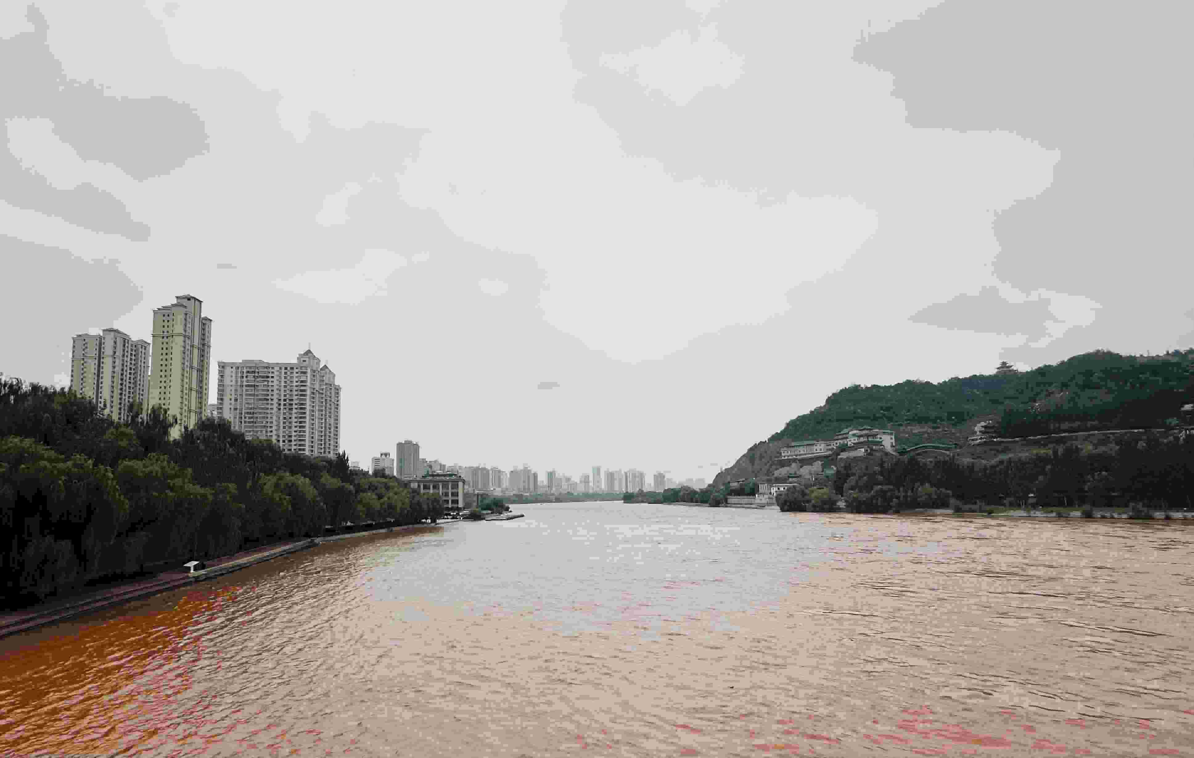 △黃河蘭州段。（總臺央視記者陸泓宇拍攝）