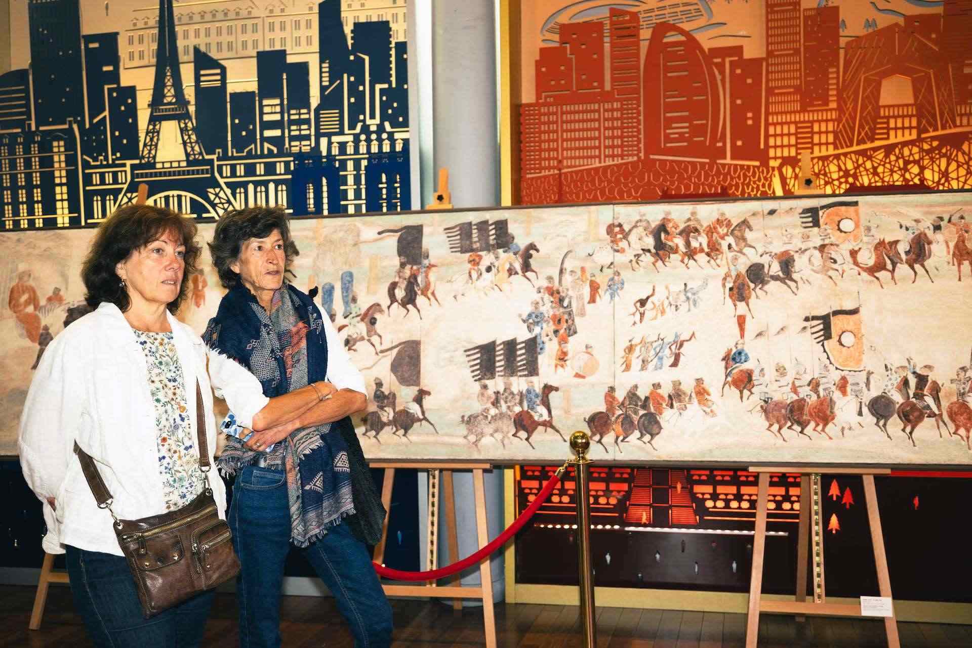 “絲路丹青——絲綢之路沿線壁畫傳摹展”在巴黎中國(guó)文化中心隆重開幕。中國(guó)藝術(shù)研究院供圖