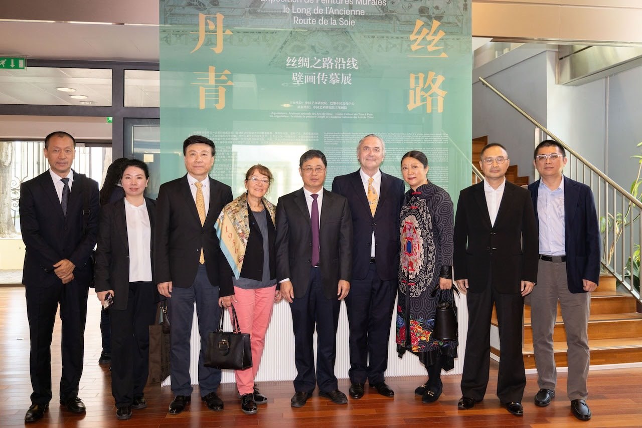 “絲路丹青——絲綢之路沿線壁畫傳摹展”在巴黎中國(guó)文化中心隆重開幕。中國(guó)藝術(shù)研究院供圖