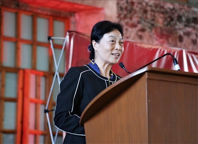 李雅芳作主旨發(fā)言。主辦方供圖
