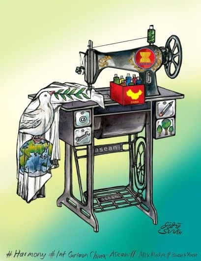 單幅卡通一等獎獲獎作品。（主辦方供圖）