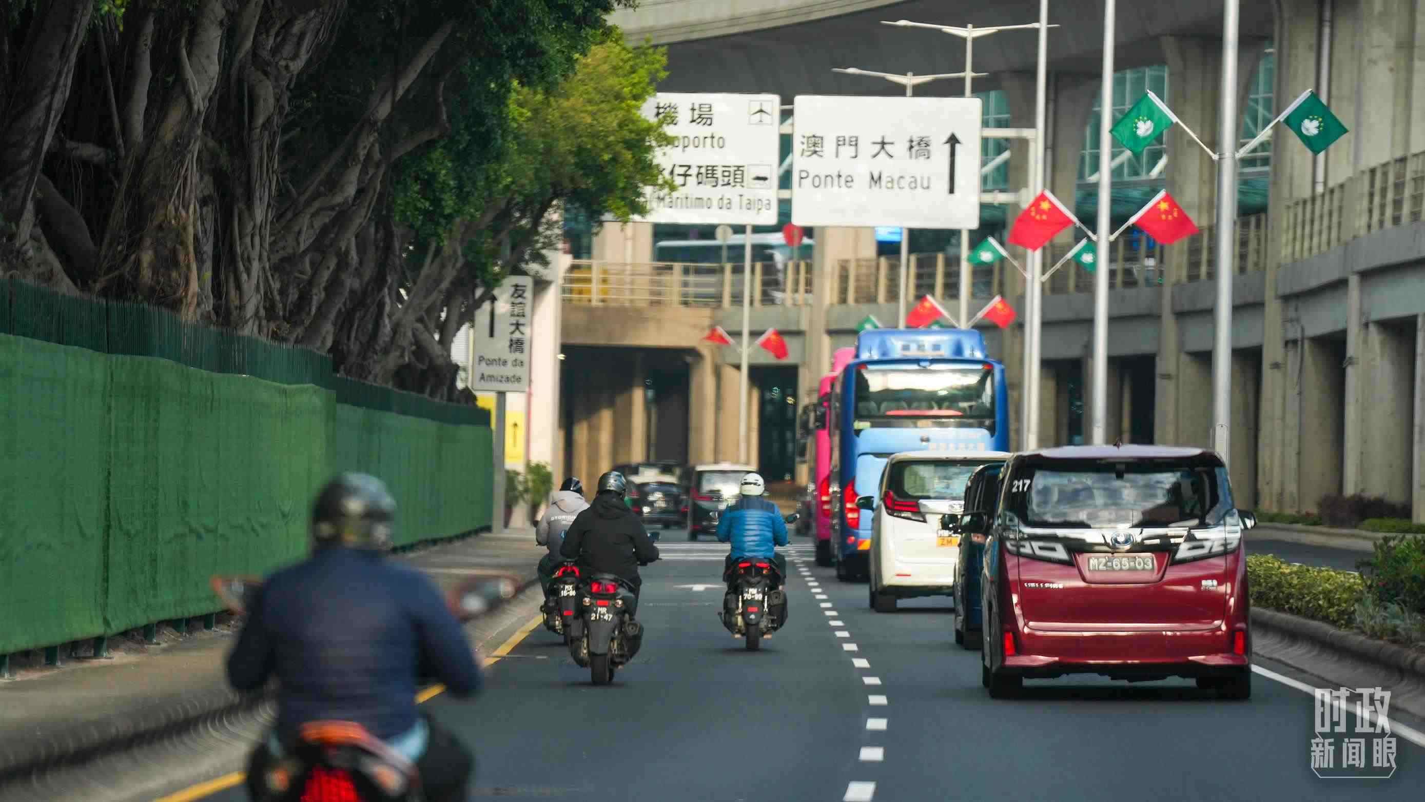 △澳門街頭。（總臺記者李晉拍攝）