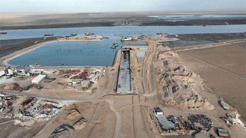 施工現(xiàn)場一景。中交天津航道局有限公司供圖