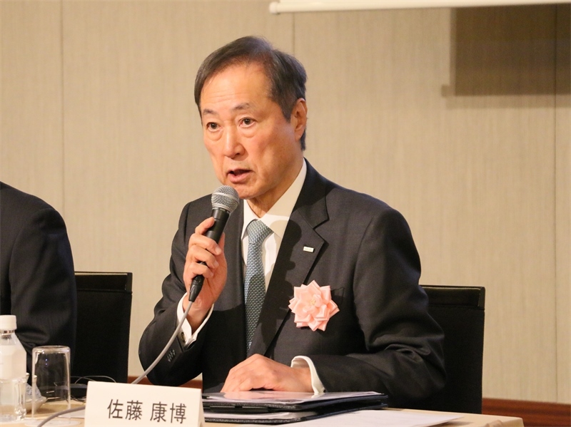 日中投資促進機構(gòu)會長佐藤康博致辭。人民網(wǎng) 許可攝