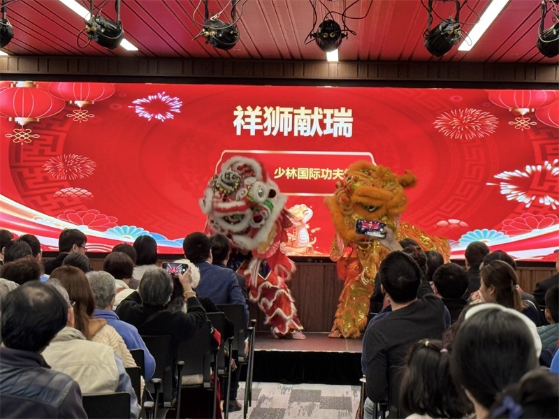 活動(dòng)現(xiàn)場(chǎng)舞獅表演。主辦方供圖