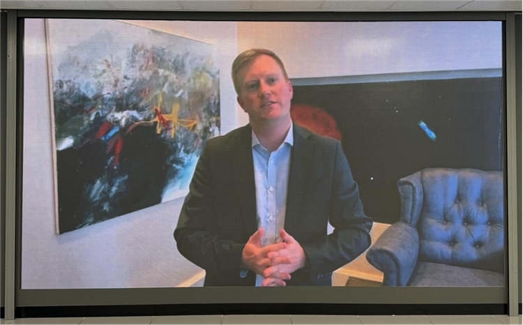 麥克弗森部長通過視頻表達(dá)對中南基建合作前景和未來了良好祝愿。中國銀行約翰內(nèi)斯堡分行供圖