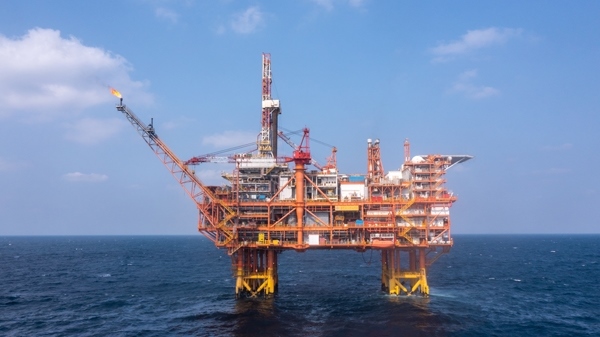 我國首個海上CCUS項目設施恩平15-1平臺。受訪者供圖